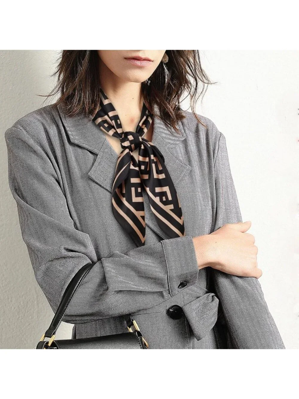 100% Pure Mulberry Silk Scarf for Women - Lightweight Square Neckerchief 27.5